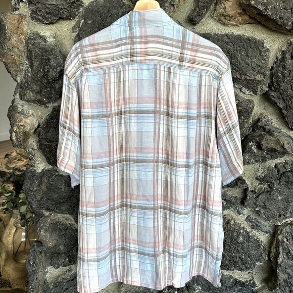 Tommy Bahama Mens Relax Linen Short Sleeve Shirt Large - Picture 8 of 12